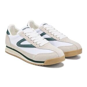 Cream White Green Tretorn Suede Rawlins Sneaker Tennis Shoe Size 6M